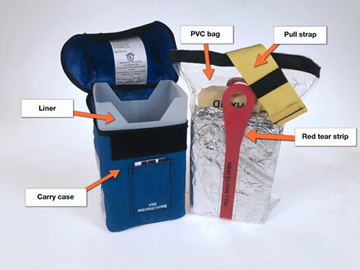 parts of a fire shelter