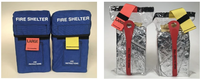 fire shelter sizing